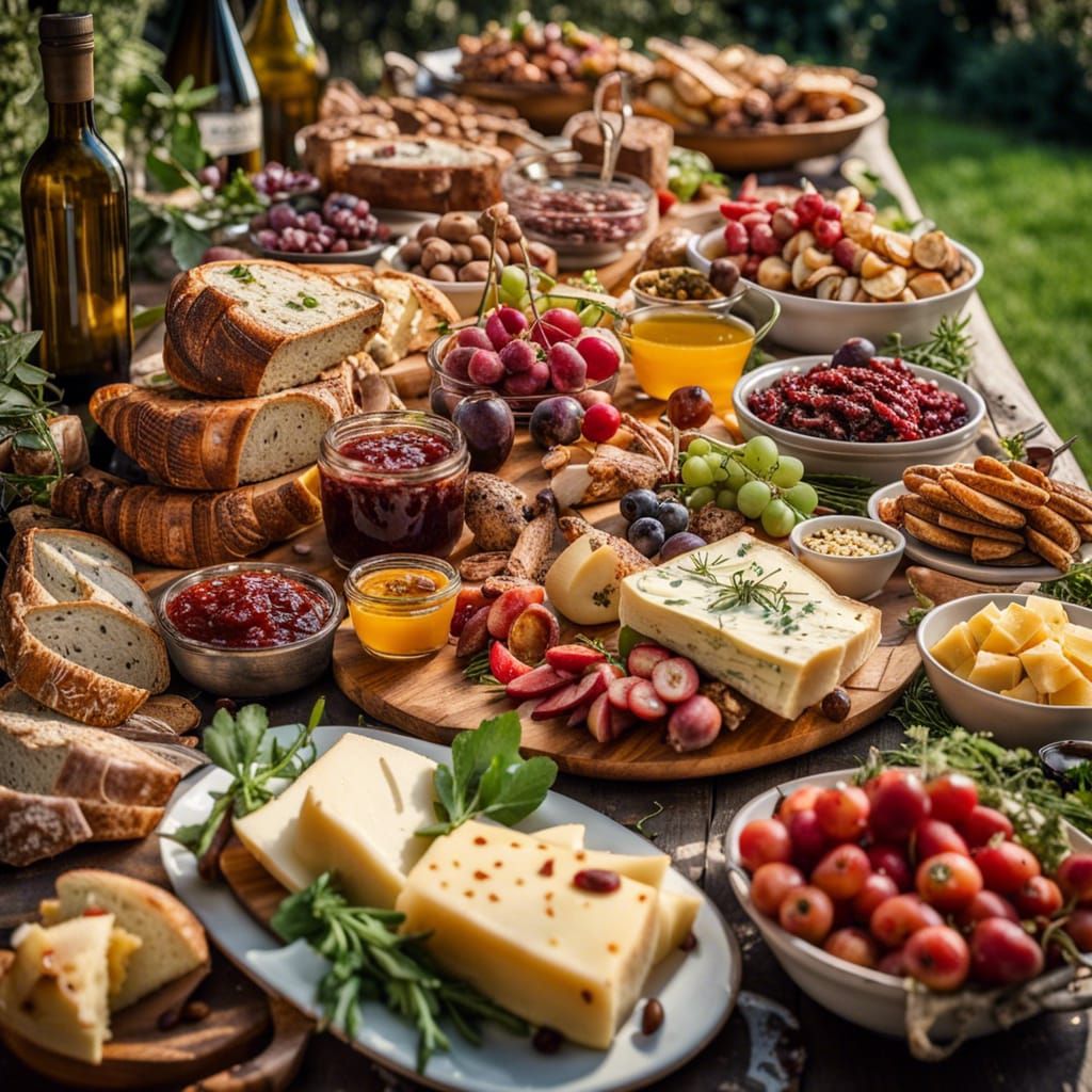 Rustic Feast Grazing Table   by @RVB