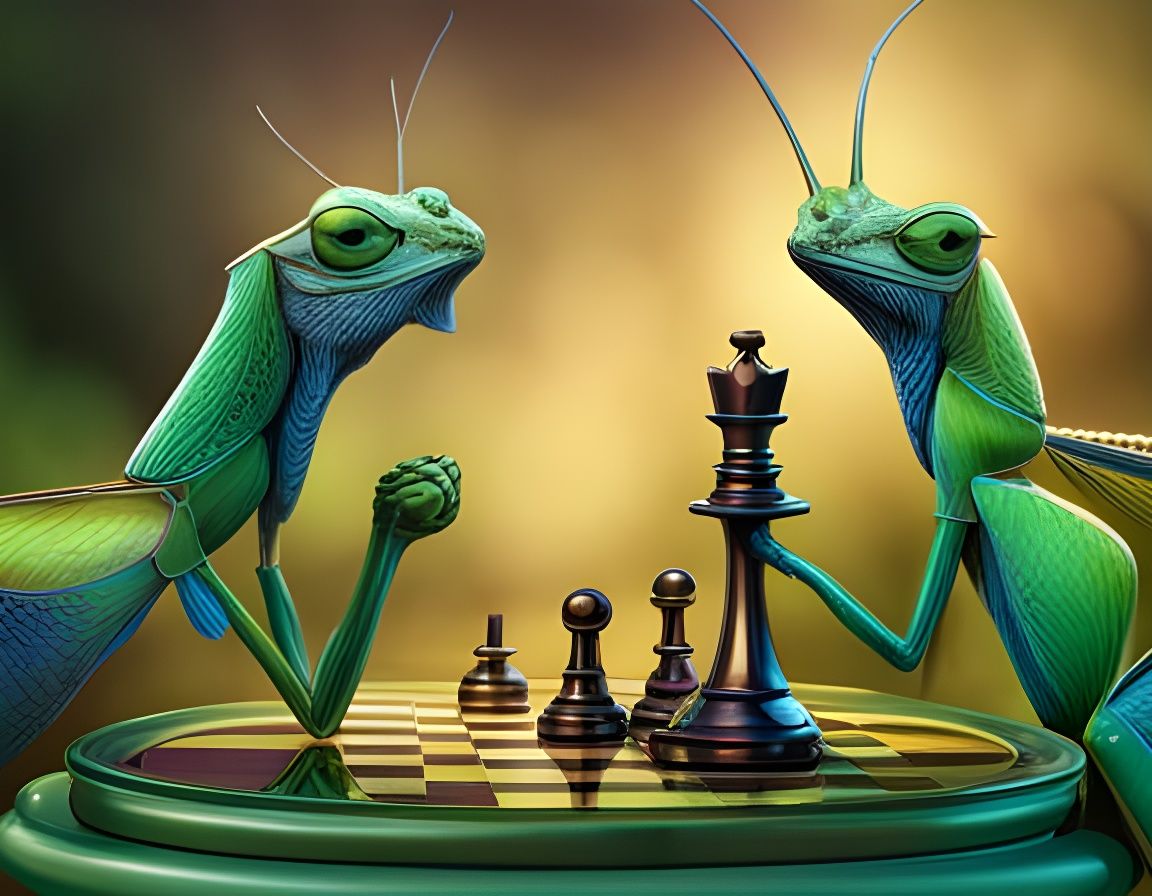 playing chess  by @Harmanna