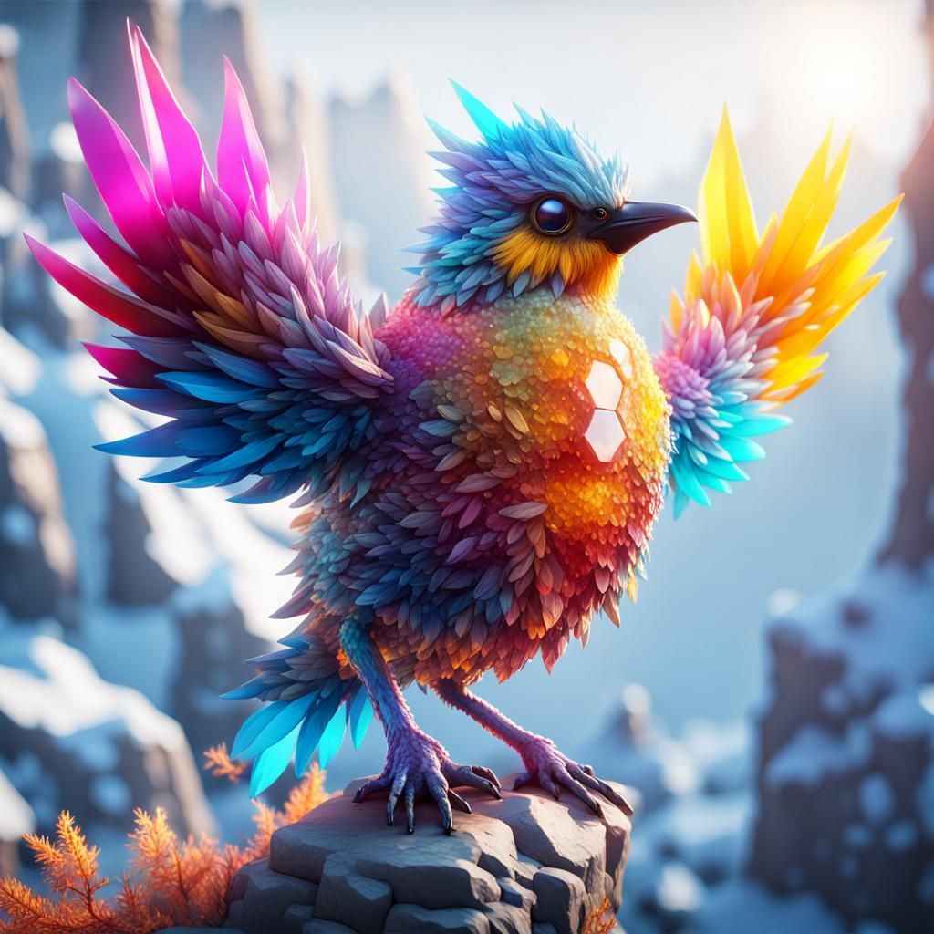 Crystallized bird. Very colorful  by @Zach Steiger