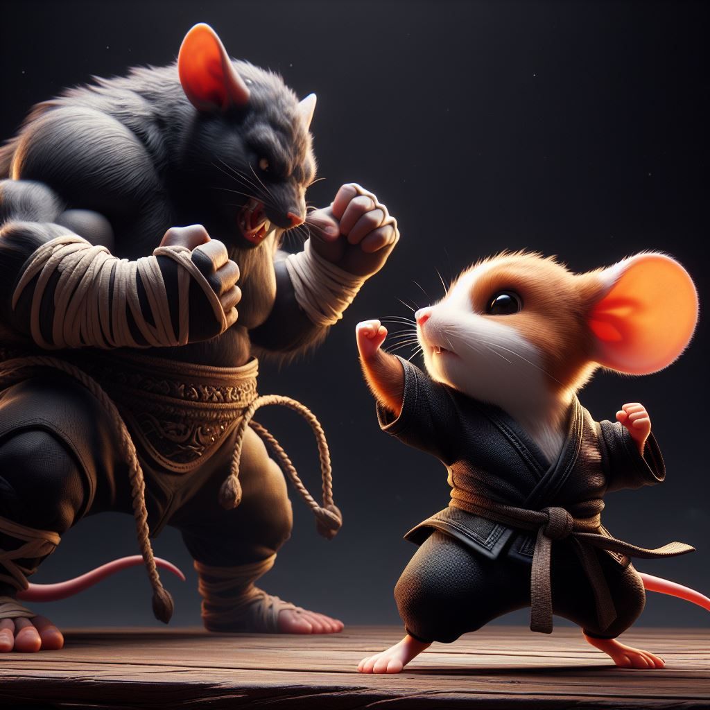 Hand to hand martial arts fight training