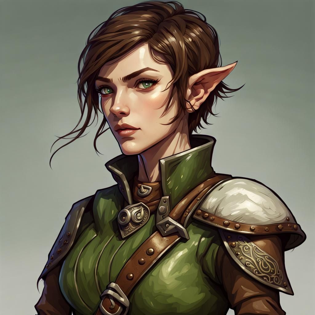 CHARACTERISTICS High Elf Rogue GENDER She/her Female EYES Green SIZE ...