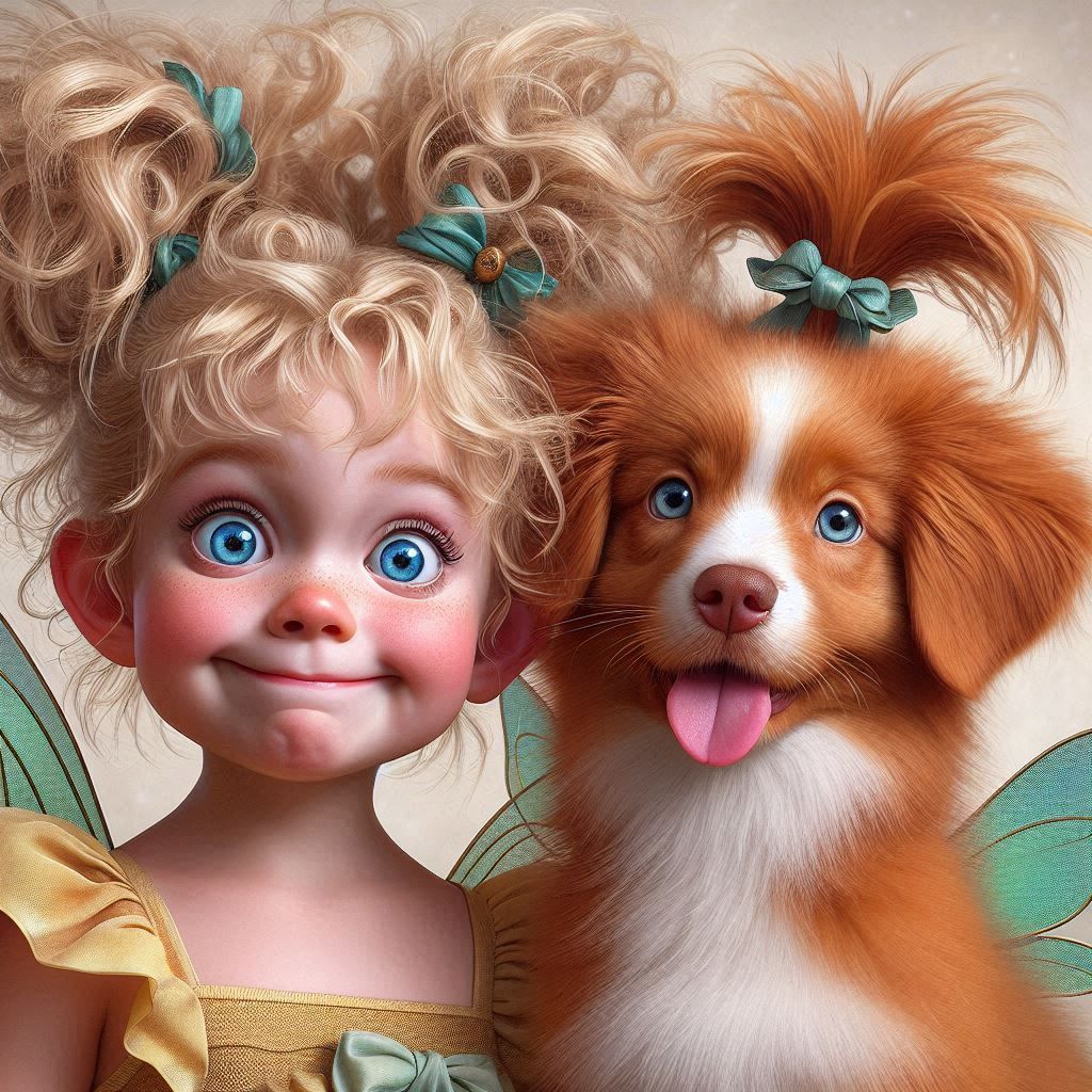 Cute girl and her Toller