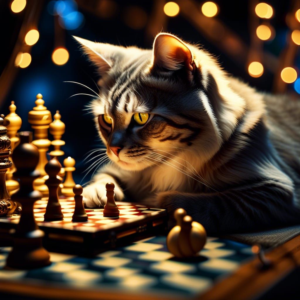 chess cat - AI Generated Artwork - NightCafe Creator