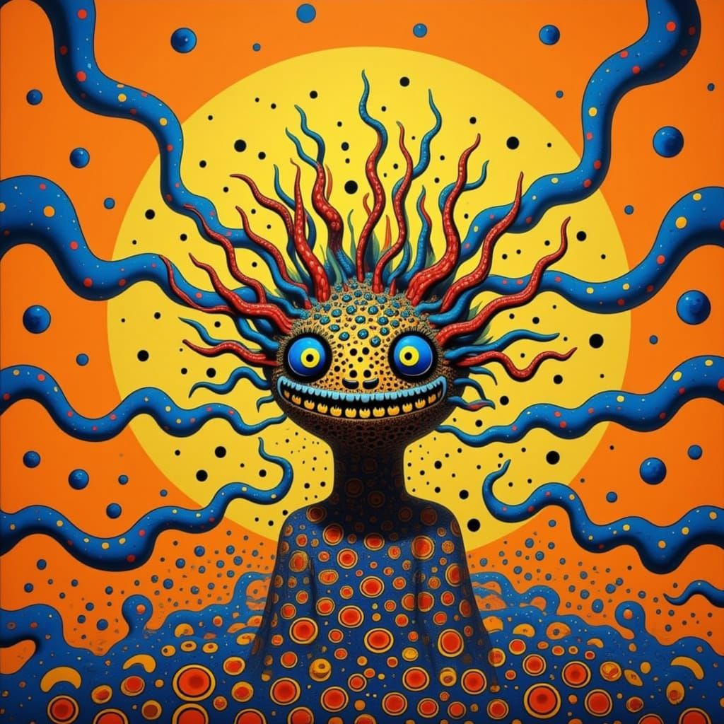 <lora:SCREAMING DOTS -EVIL:1.0> The sun