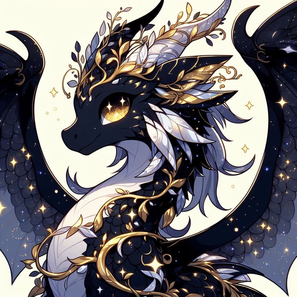 black and gold star vine dragon