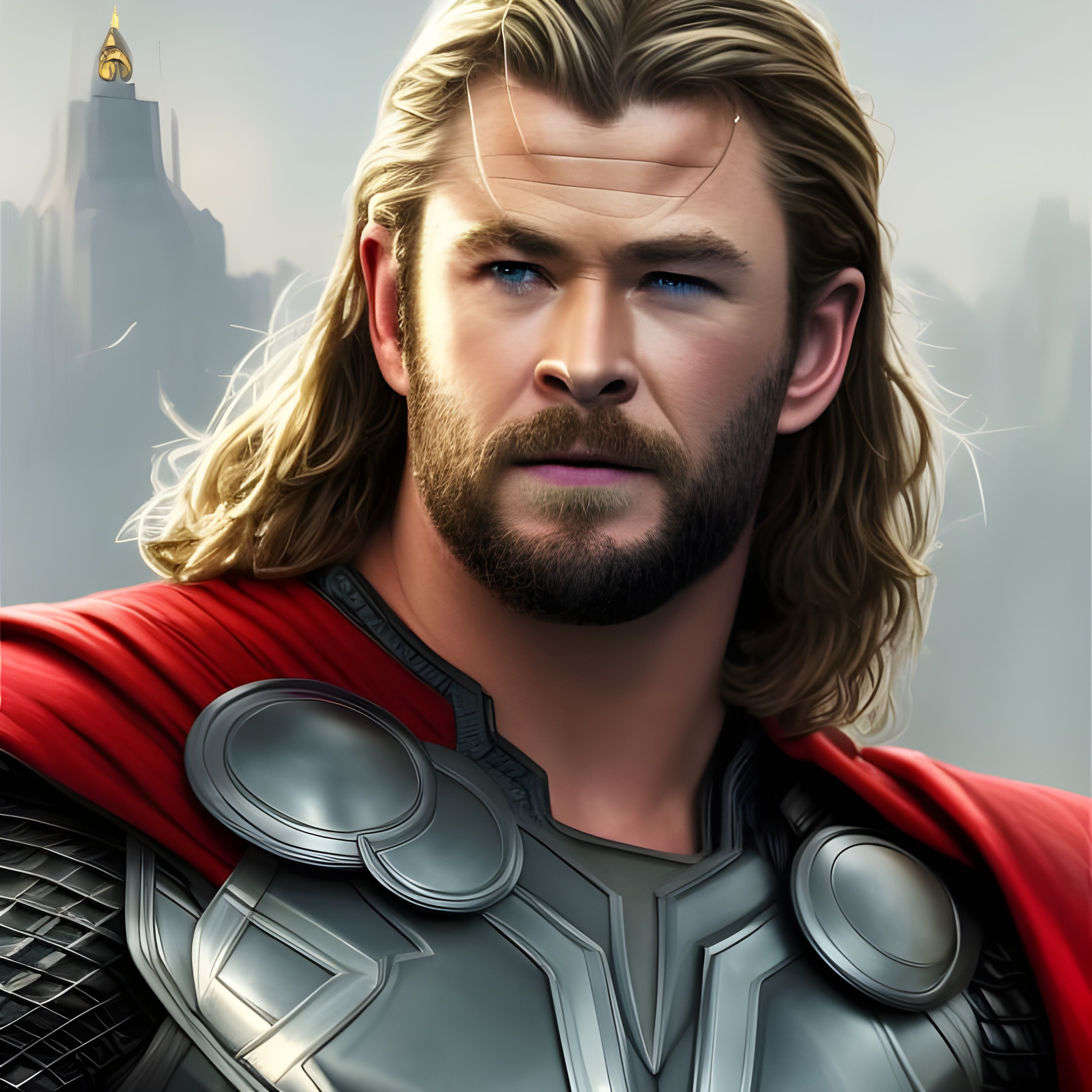 Ator de cinema de Thor Chris Hemsworth Pintura digital americana · Creative  Fabrica
