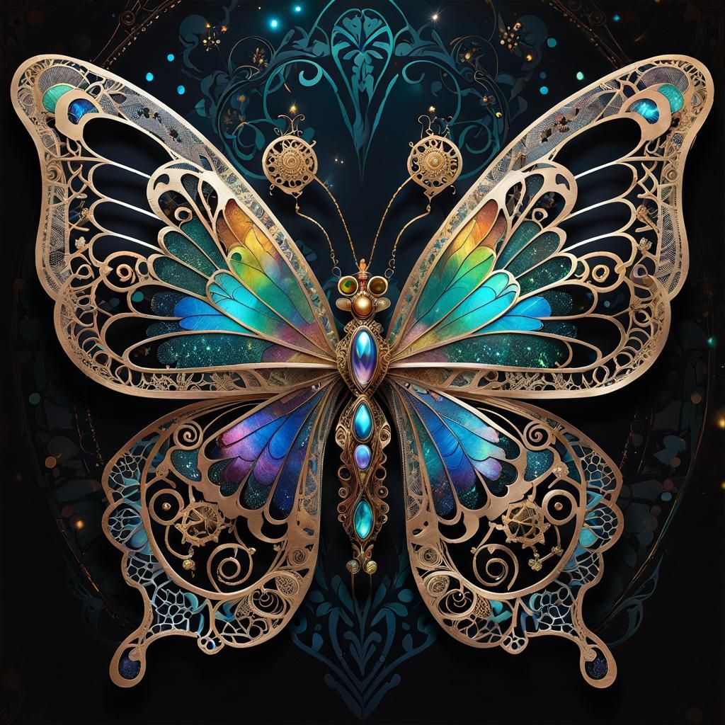 Lace Butterfly - AI Generated Artwork - NightCafe Creator