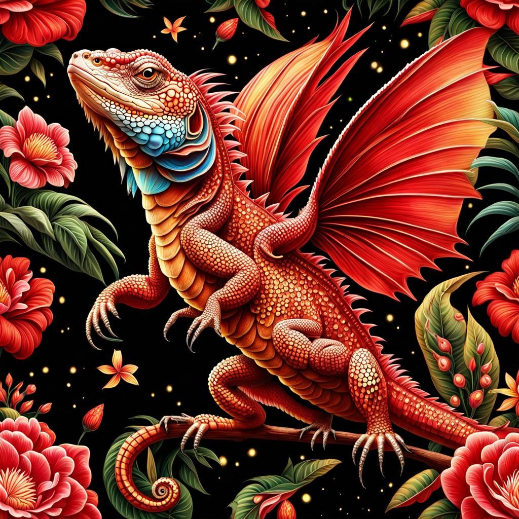 Flying iguana
