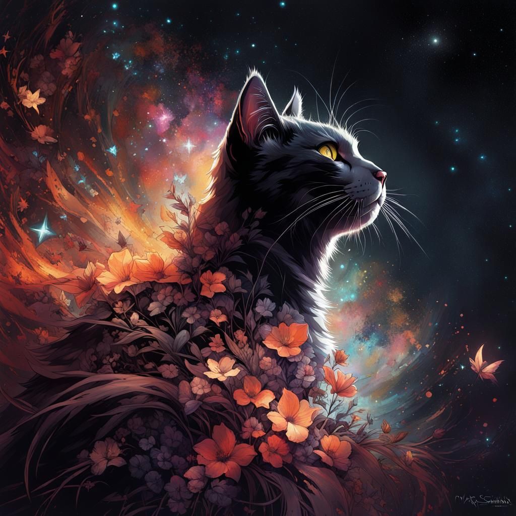 A HYBRID OF A CAT AND A MAGICAL PLANT - AI Generated Artwork ...