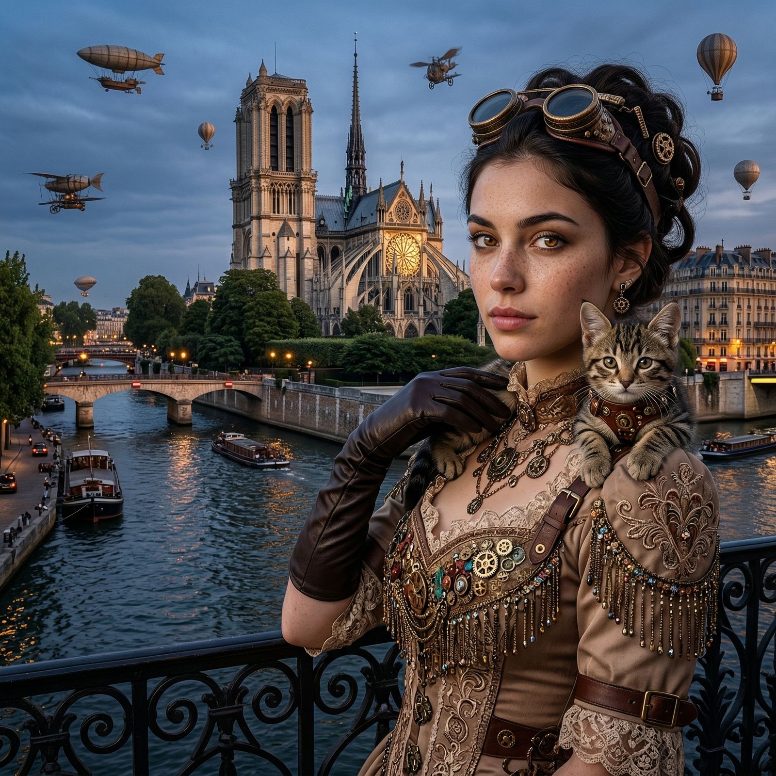 Ragazza sulla Senna a Parigi nel 1870 !!