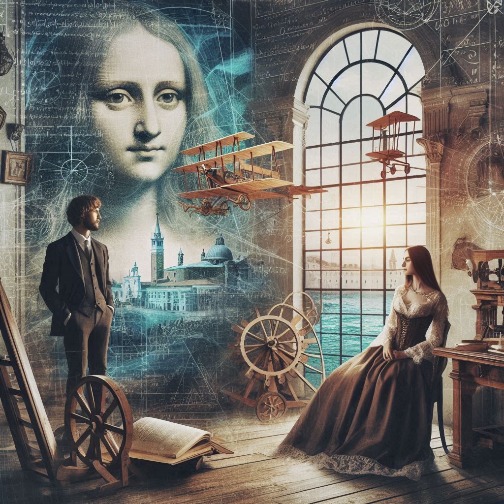 Leonardo and Mona Lisa