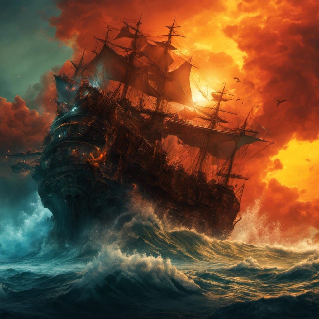 Burning Ship - AI Generated Artwork - NightCafe Creator