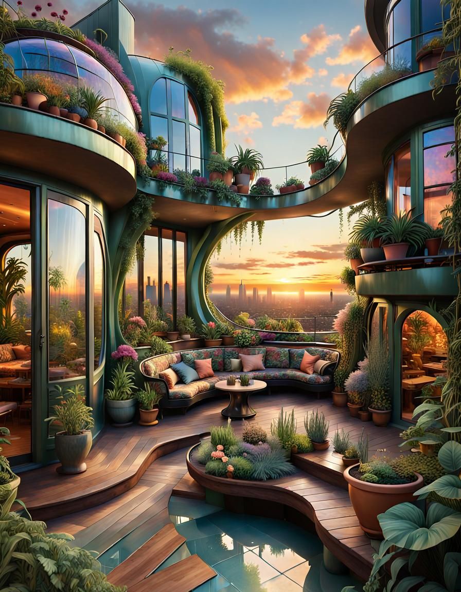 Patio garden AI Generated Artwork NightCafe Creator