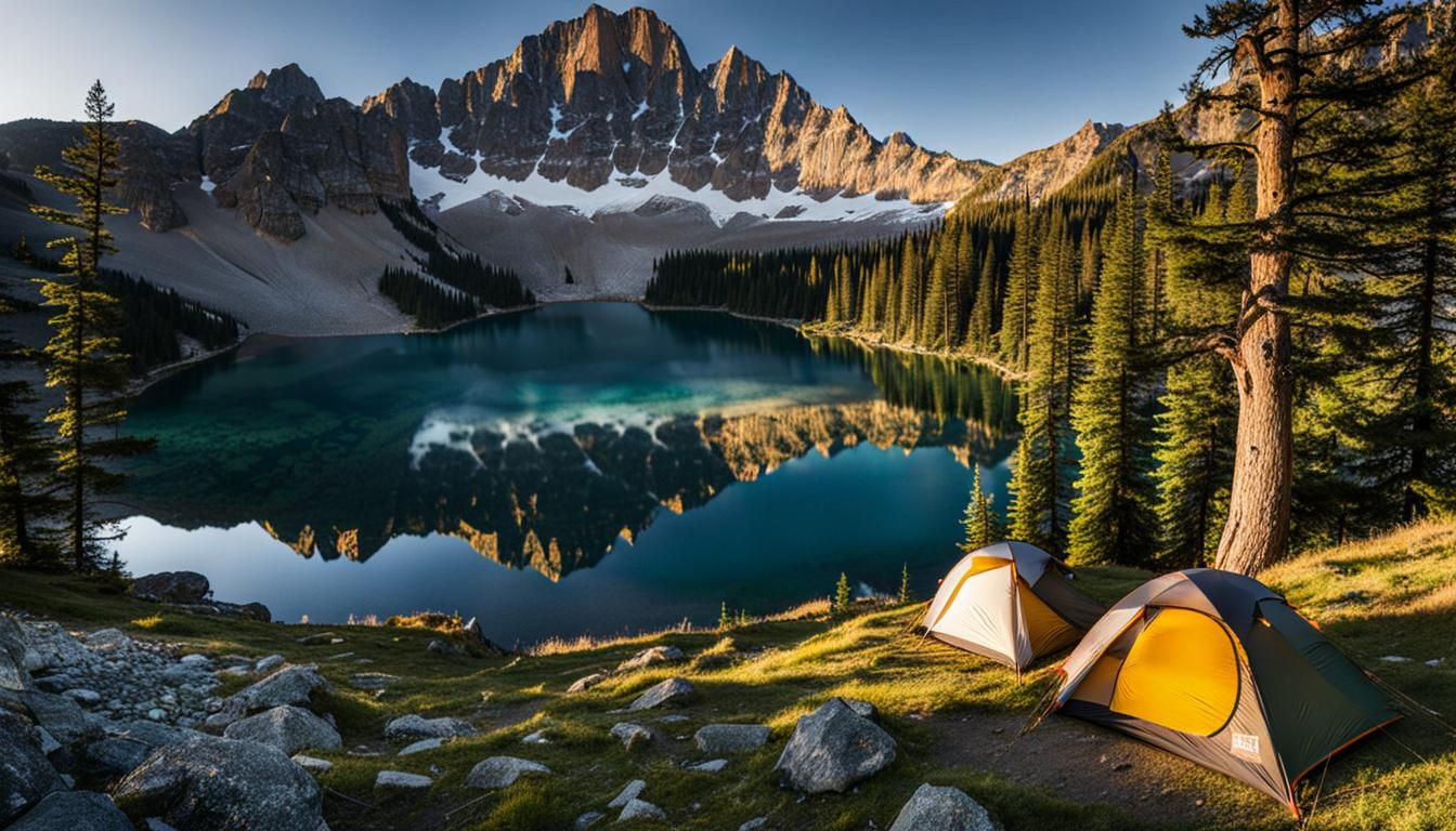 The Perfect Camping Spot on a Mountain