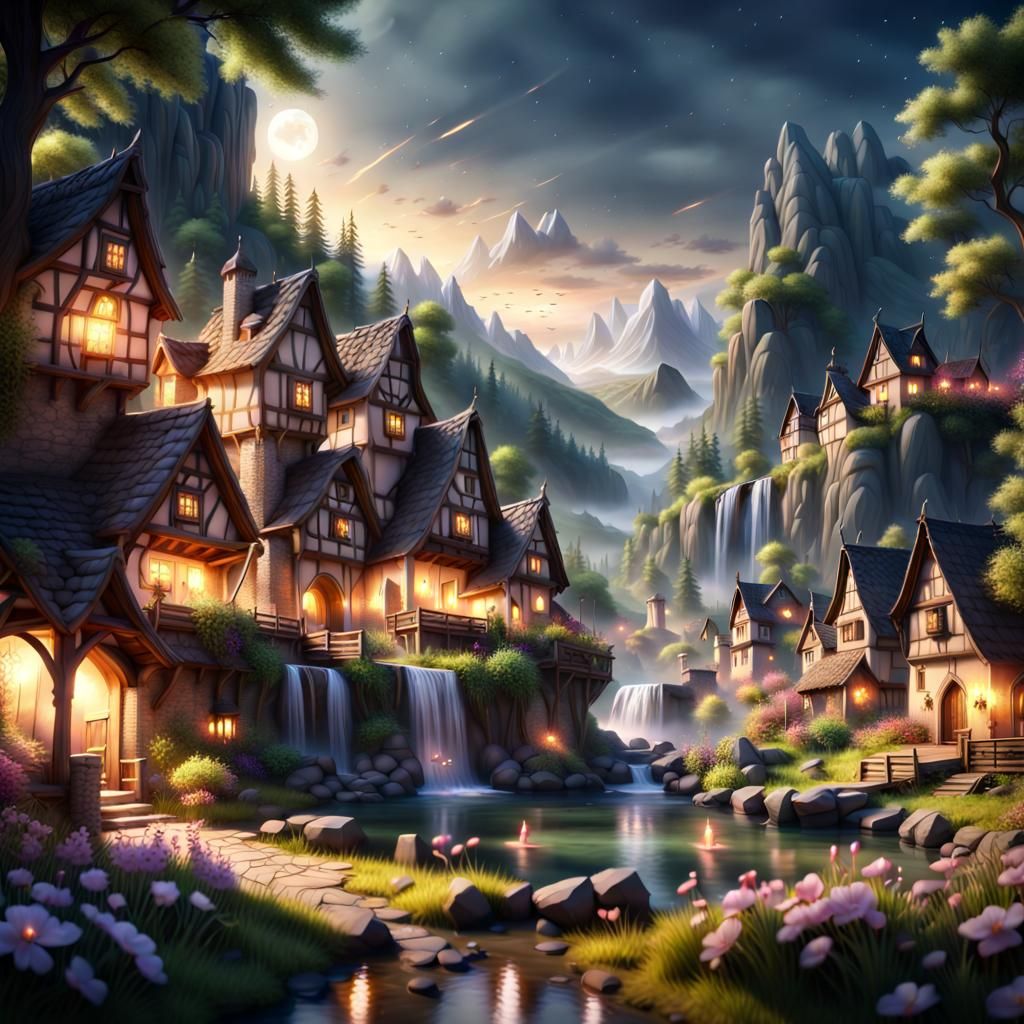 Valley of the Forest Dwarves - AI Generated Artwork - NightCafe Creator