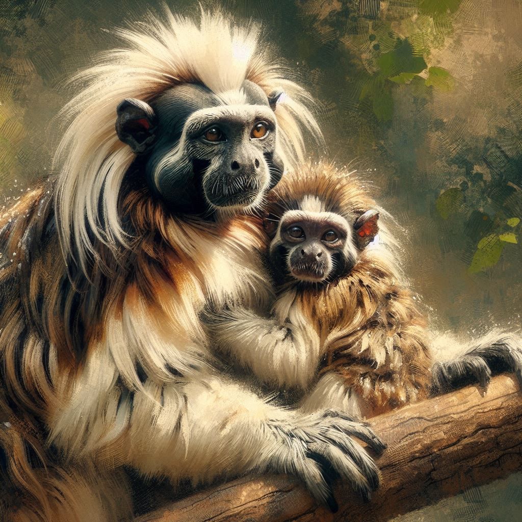 Cotton-Top Tamarin Monkey