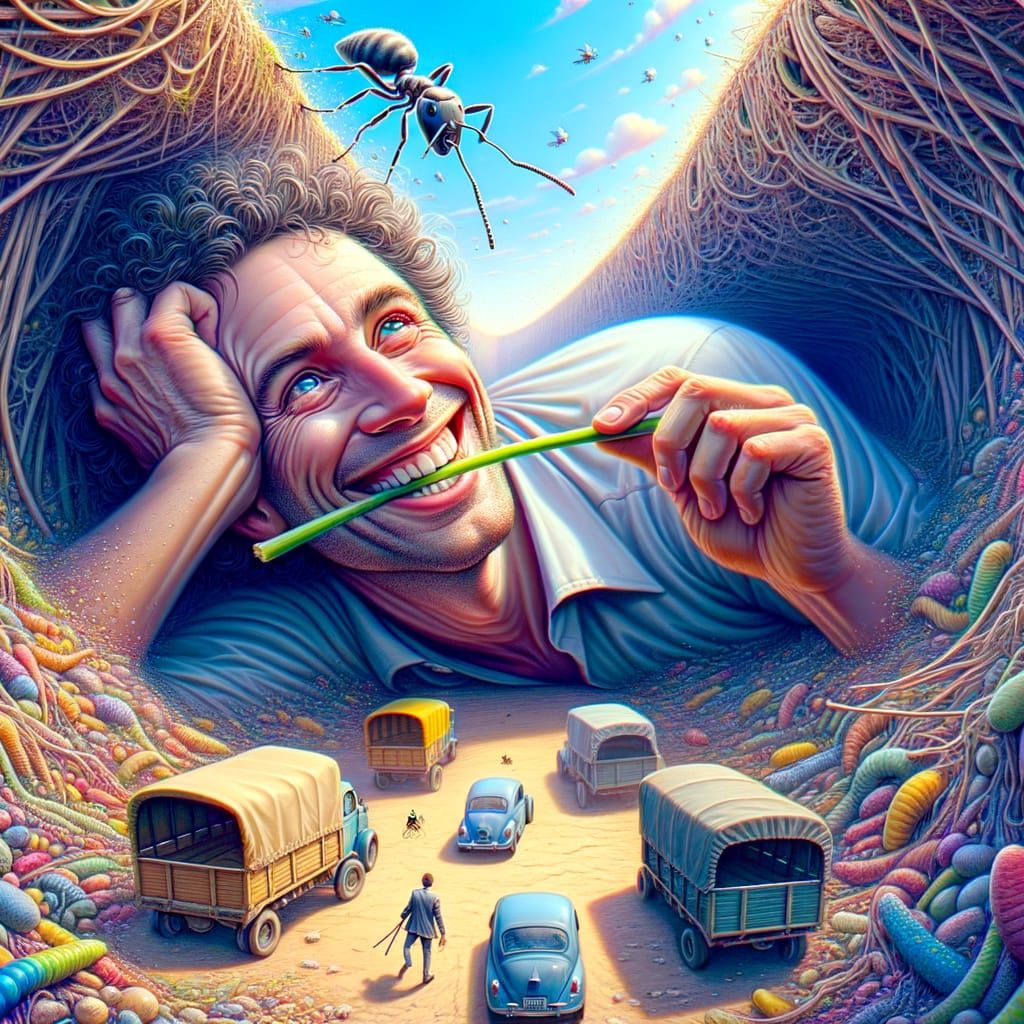 Man Under Bridge, Optimistic Amidst Chaos