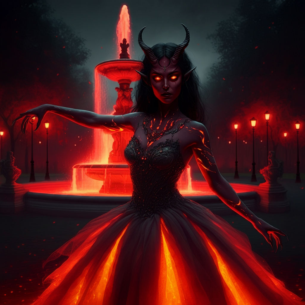 A demons lively dance