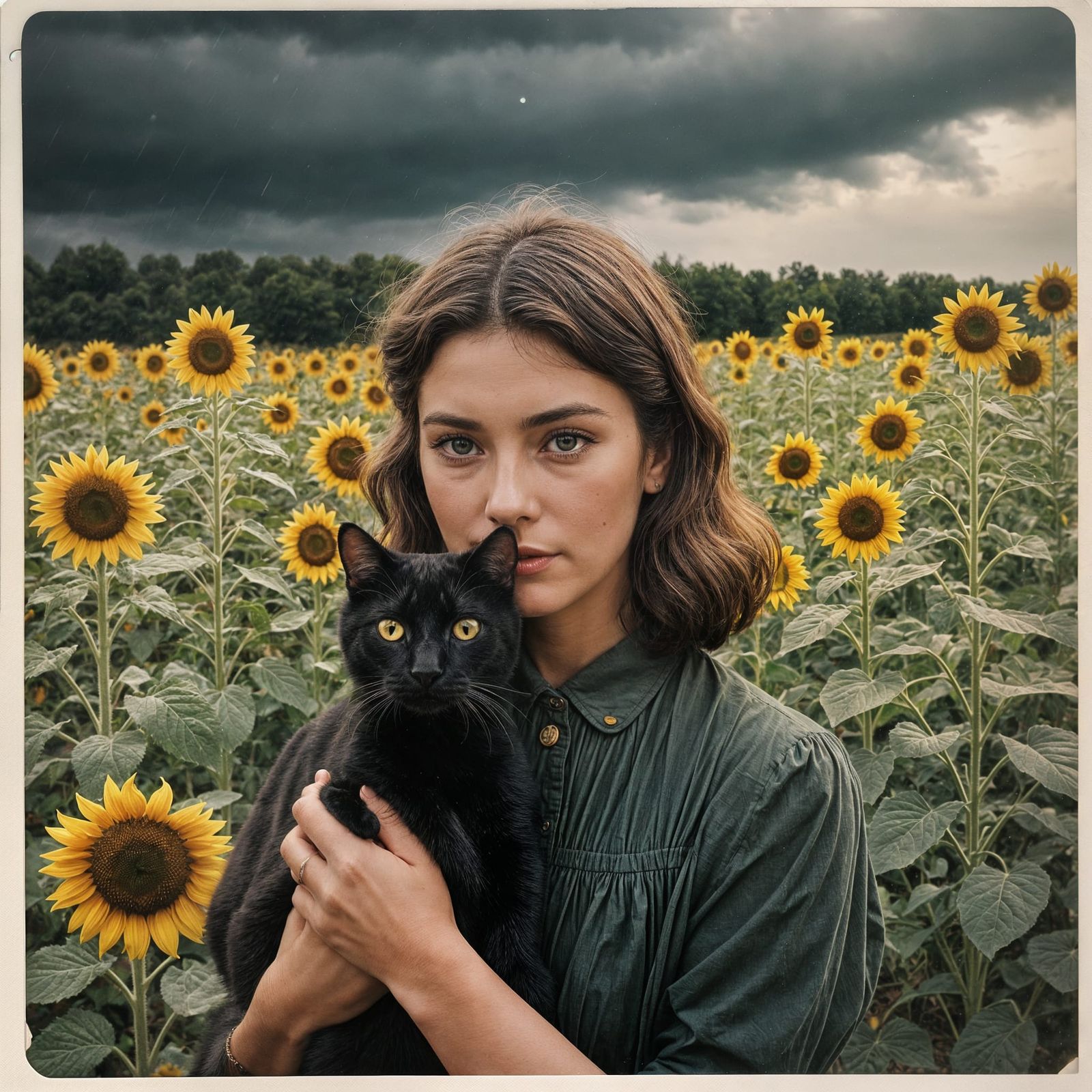 Vintage Lisi with Vintage Alex in the Sunflower Field