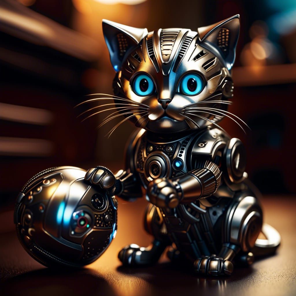 Robot cat  by @Chirminth