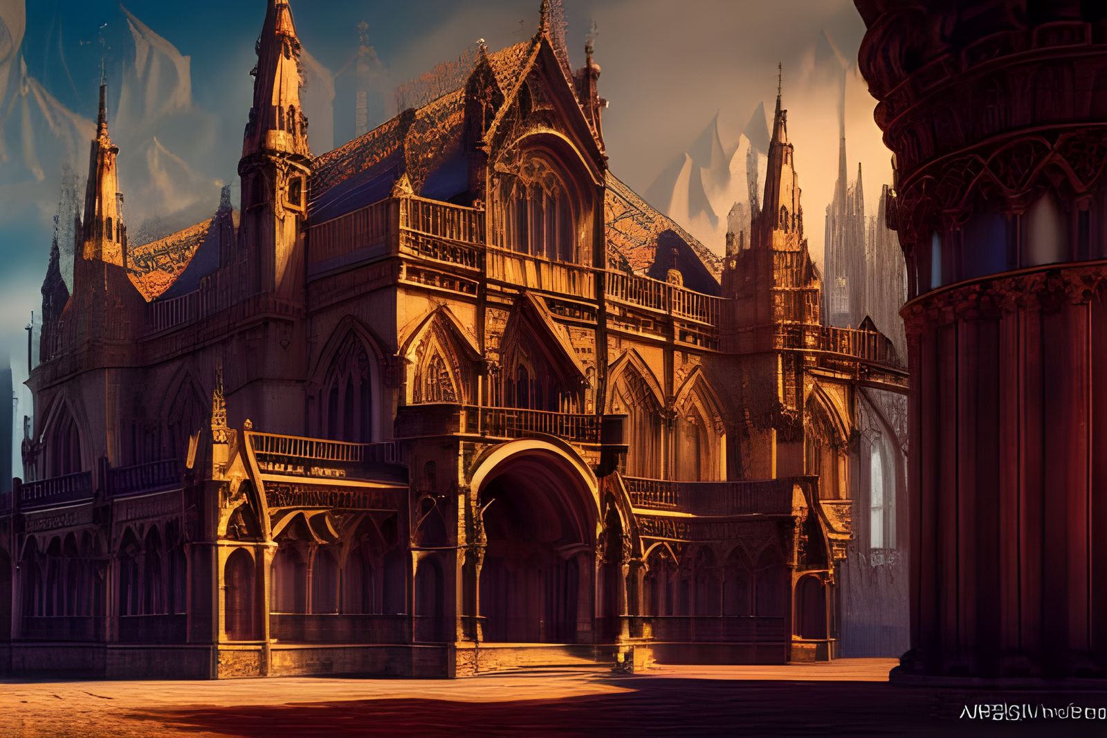 Gothic Baroque Architecture. - AI Generated Artwork - NightCafe Creator