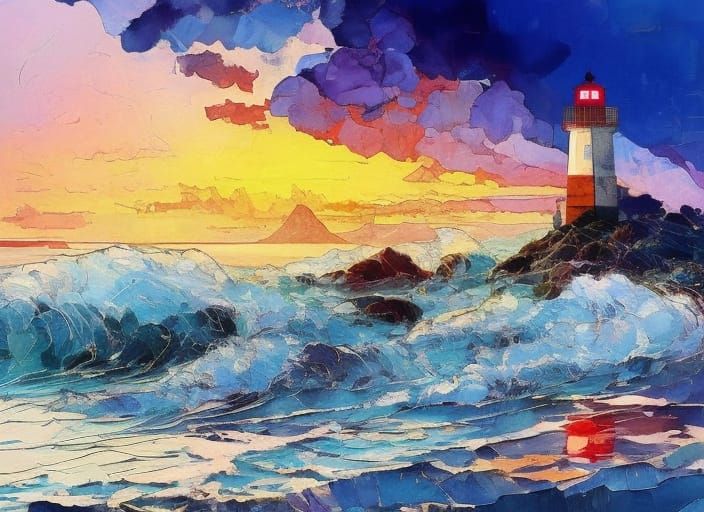 Lighthouse at dawn