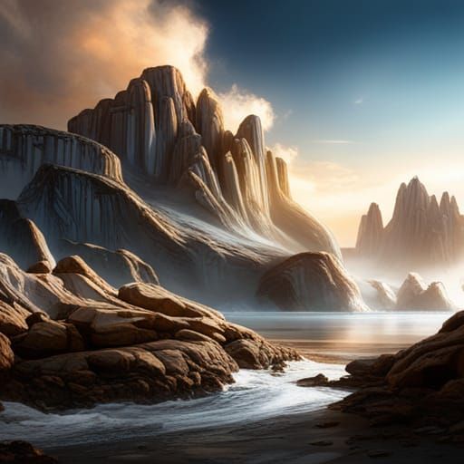 Granite Marble Thing: Detailed Fantasy Art