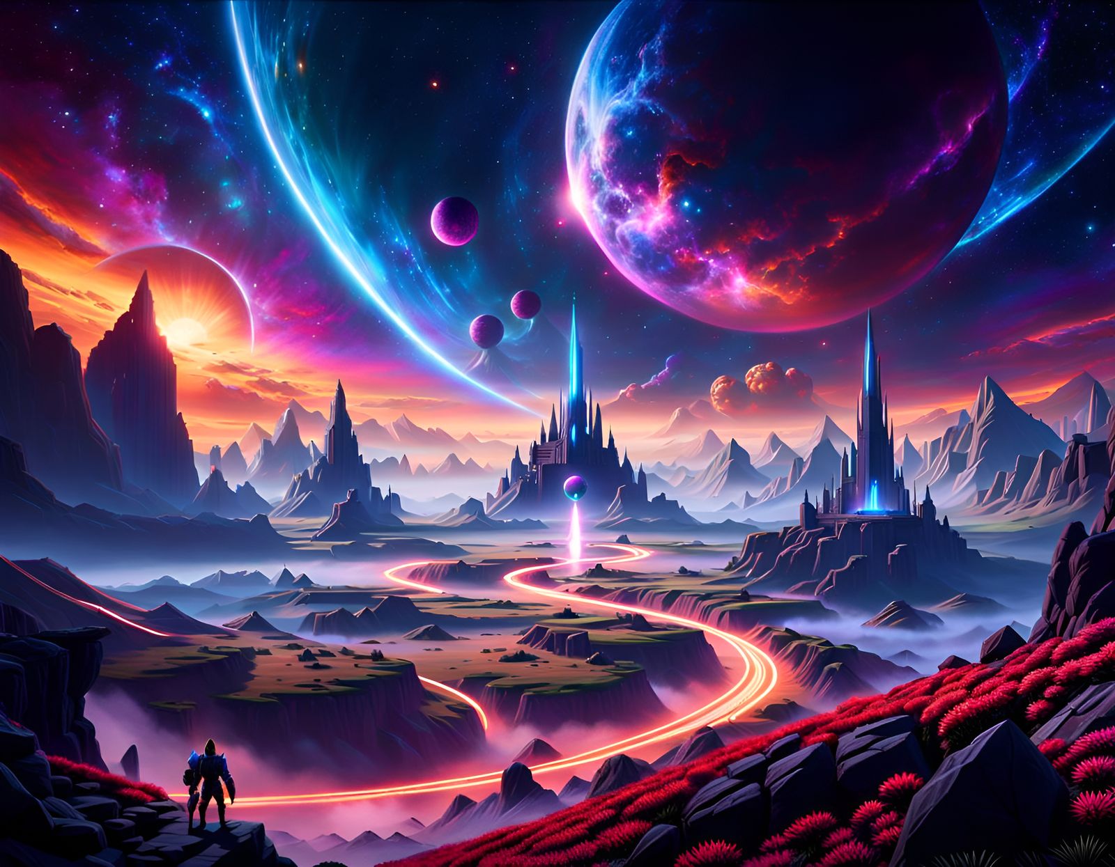 Beautiful Space Infinity Landscape,