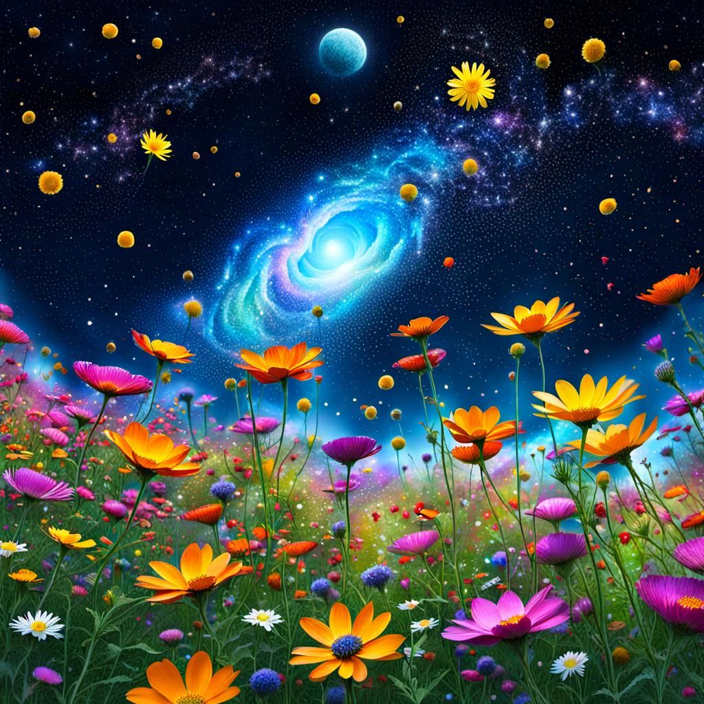 Cosmic Meadow of Eternal Bloom  by @FalleN 