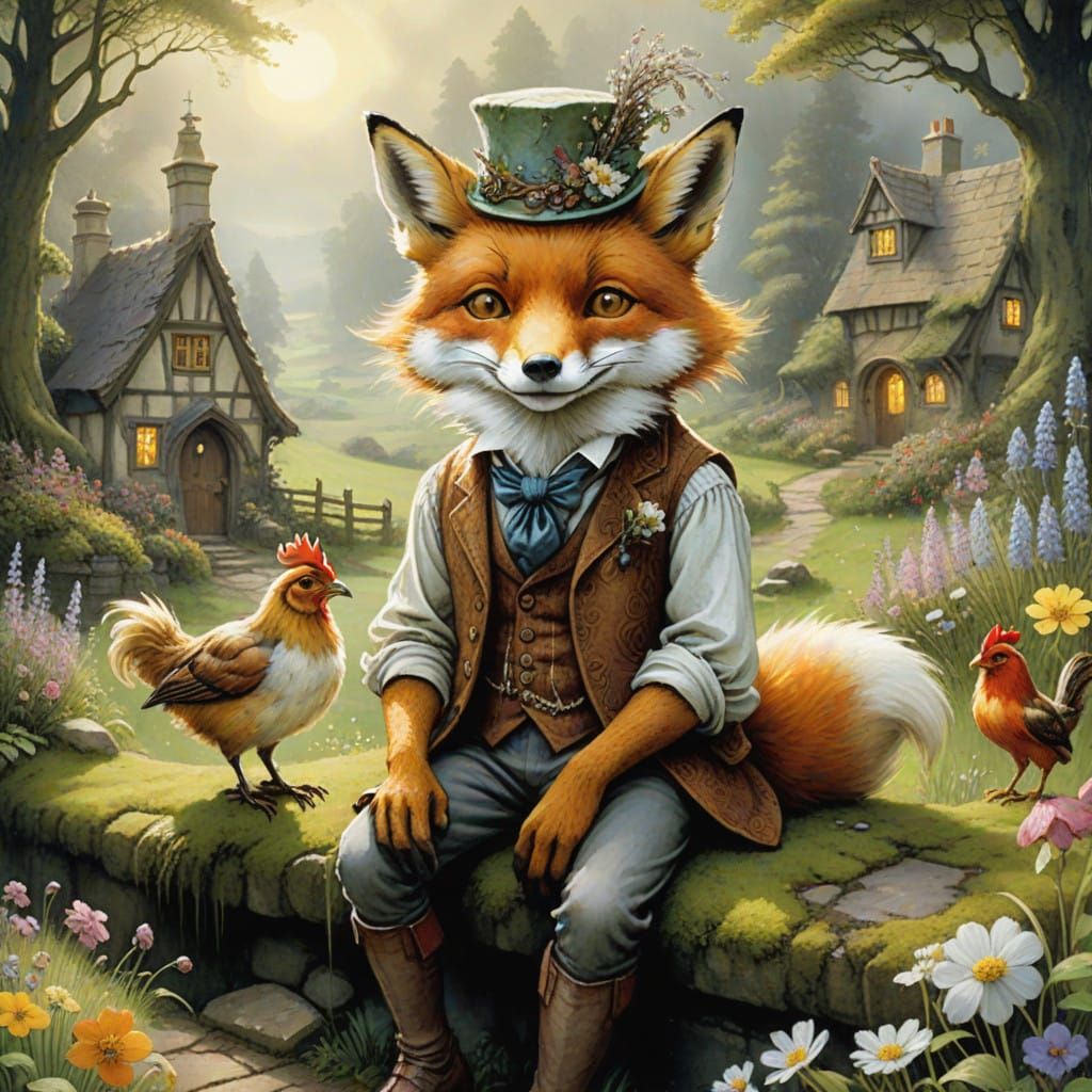 One happy fox ruling the roost………  by @Billy