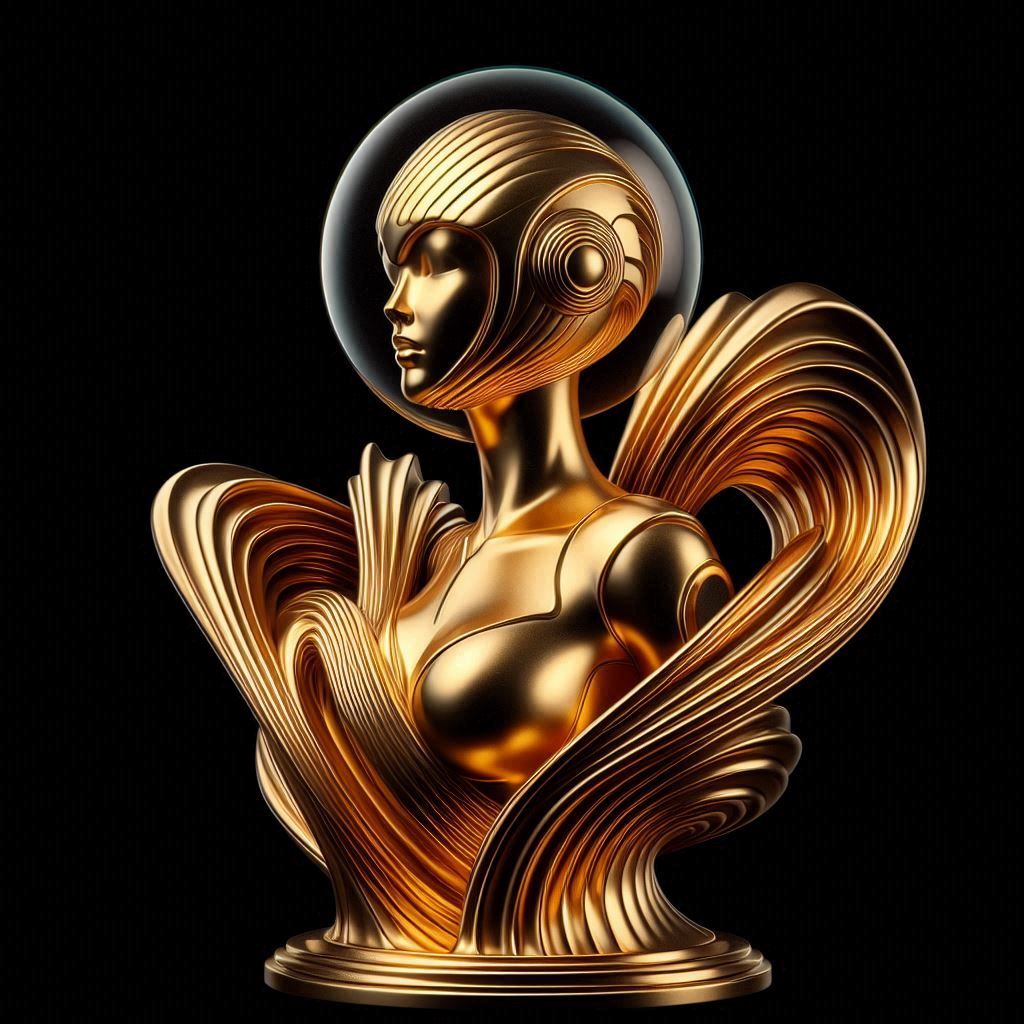 Vintage spacegirl sculptures