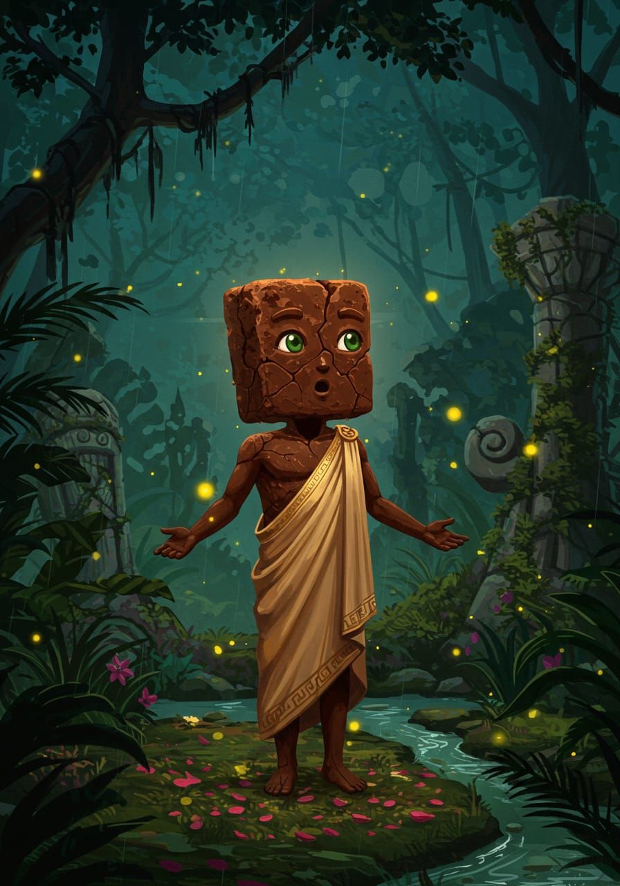 Cracked Brownie Humanoid Wearing Ancient Robes