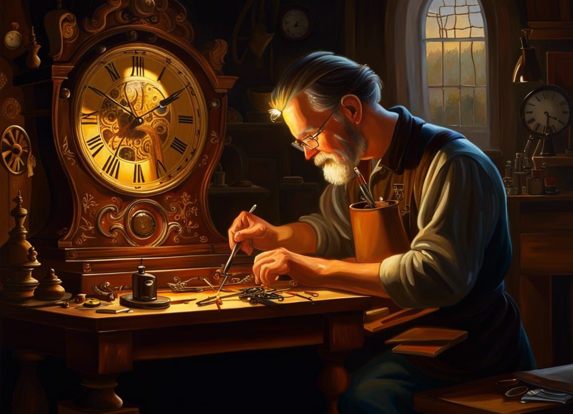The Clockmaker AI Generated Artwork NightCafe Creator