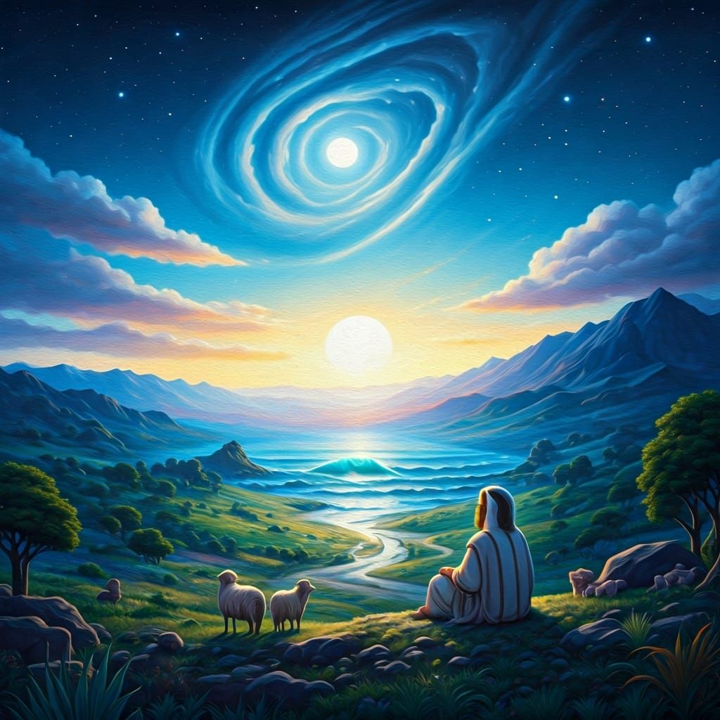 Biblical Landscape: God's Creation in Oil Painting