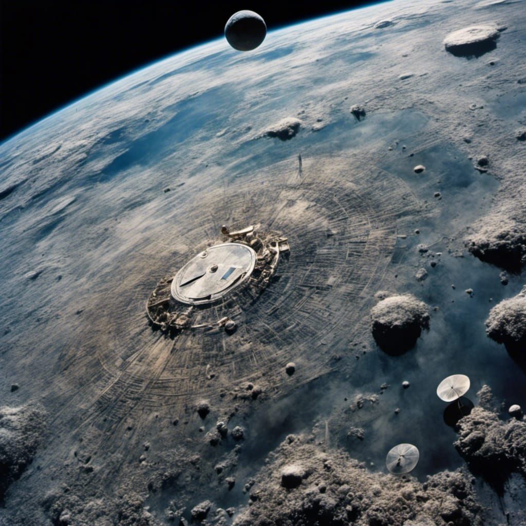 <lora:glass:1.0> Viewpoint from low earth orbit of Apollo 11...