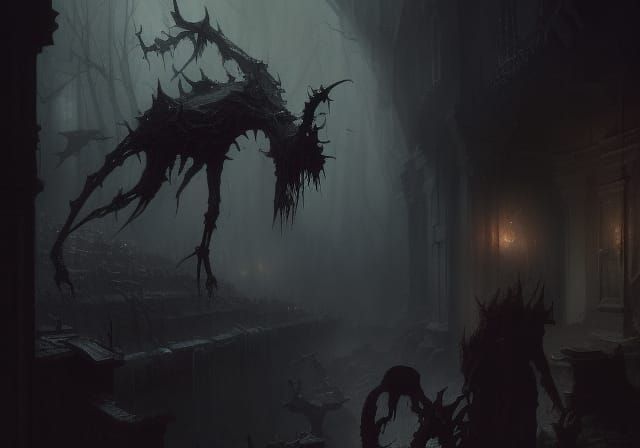 The Devil Below Stairs - Ai Generated Artwork - Nightcafe Creator