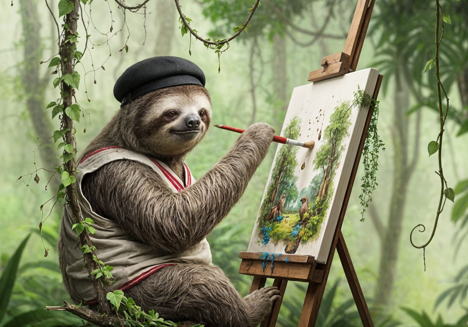 Sloth artist.   by @Natalie