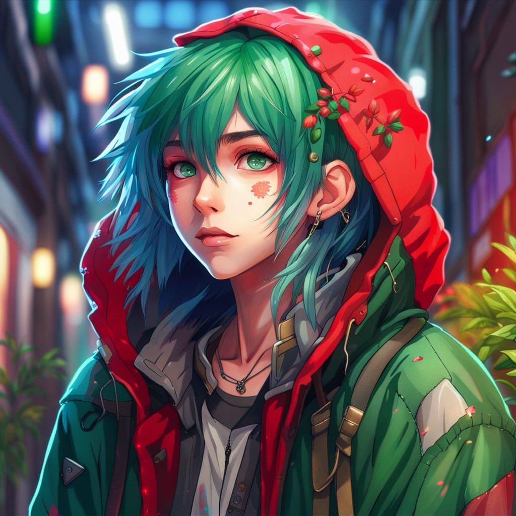 Anime guy green HD wallpapers | Pxfuel