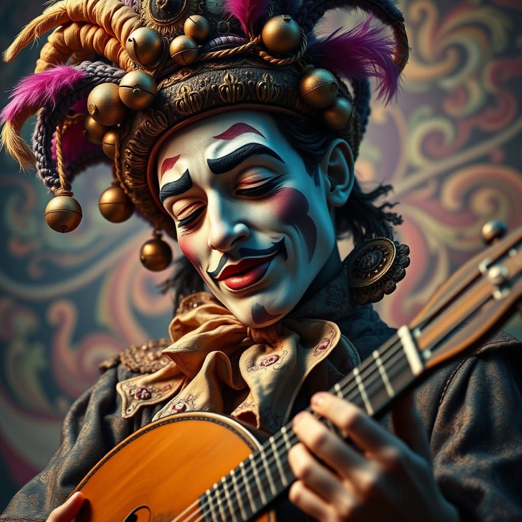And the jester sang, the jester played
And his tunes flowed,
And that same night he learned,
How sweet ...  by @Likra