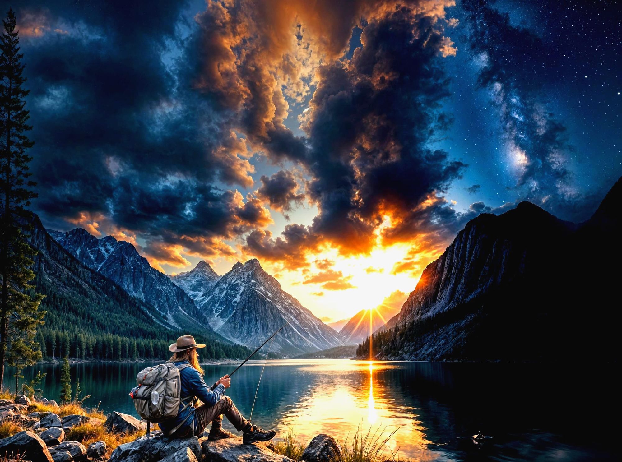 Challenge competitor, and this fisher bites