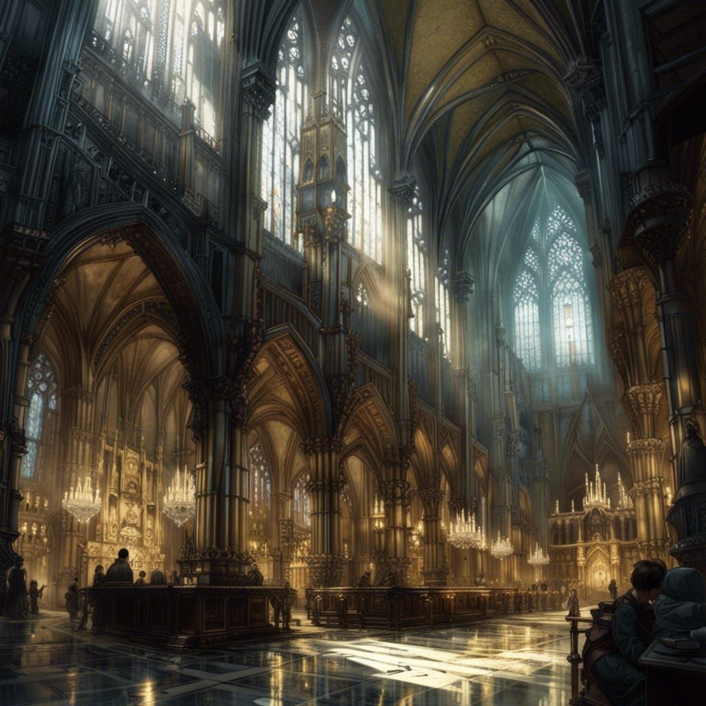 Inside a historic gothic cathedral  by @Mike Ritchie