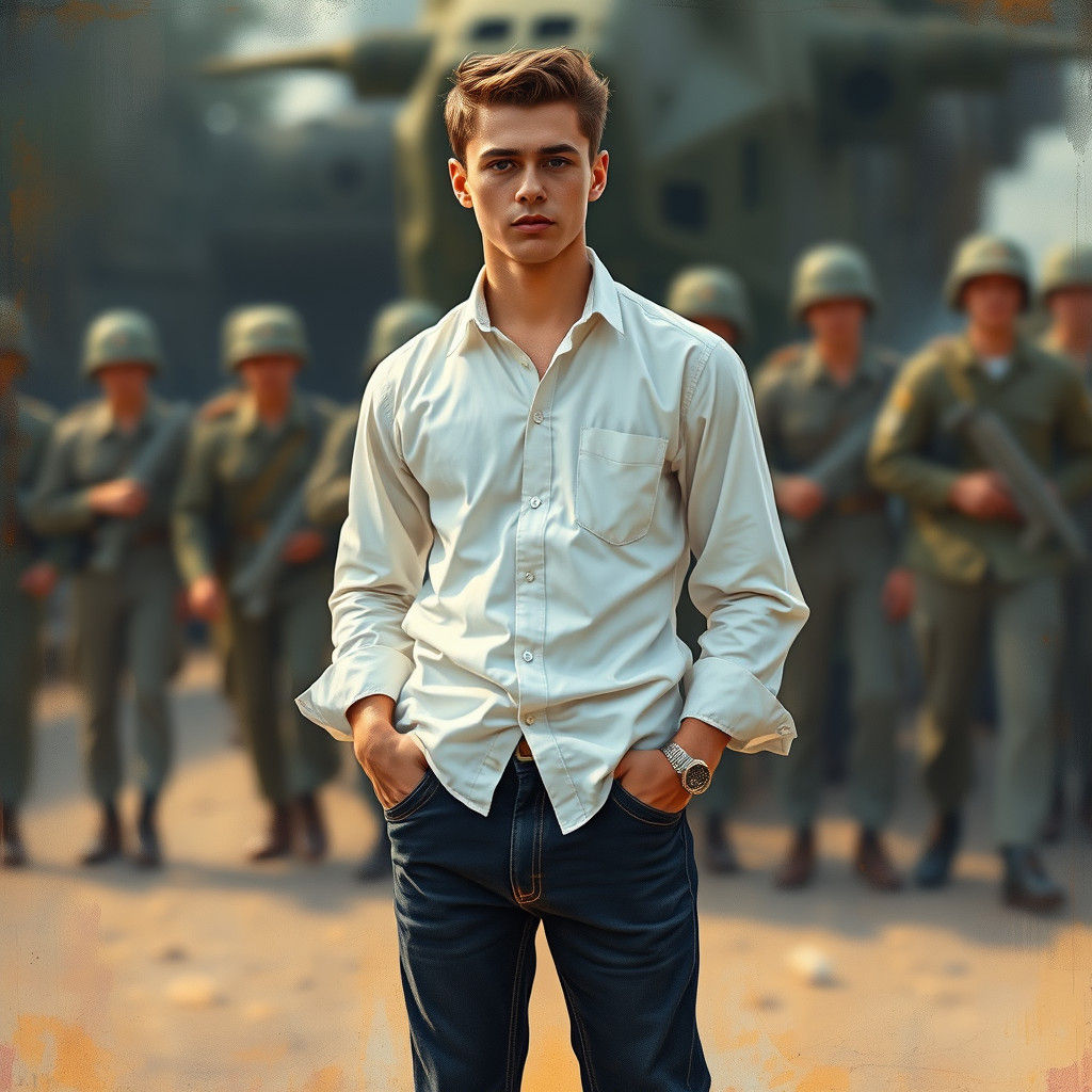 Man Enlists: Expressive Painting in Style of Shishkin