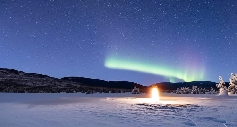 Starry nigt at Lapland.