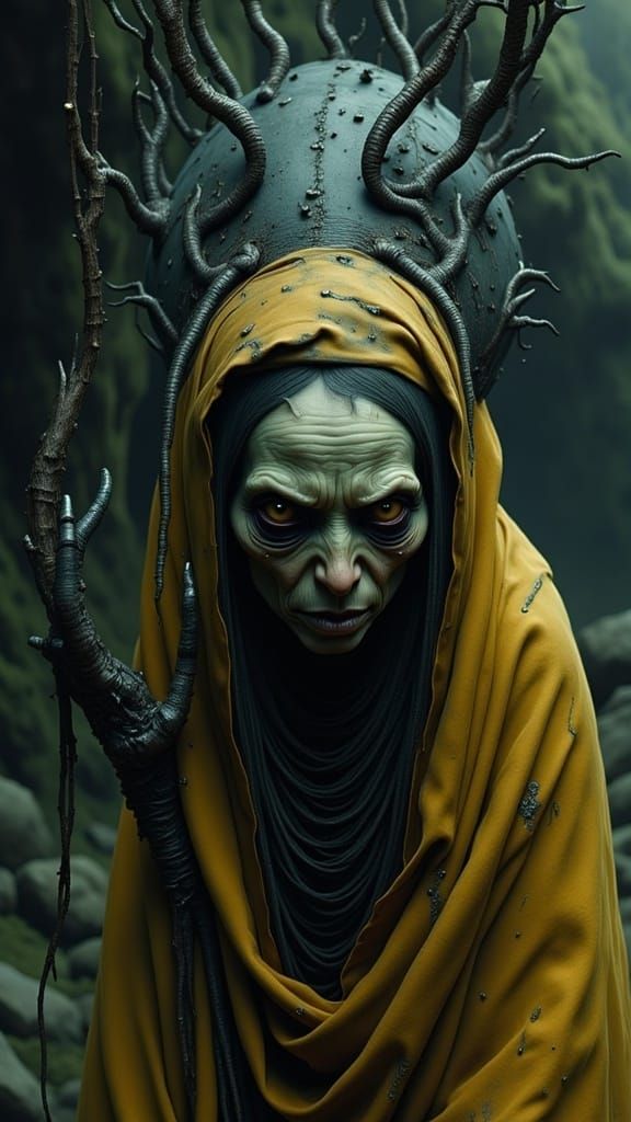 <lora:PandoraBox:1.0> In the year 2150, Peasant Society, Sinister, Dreary, Sick, Malnourished, fluid black, Monochromatic, 8k hyperdetailed,...