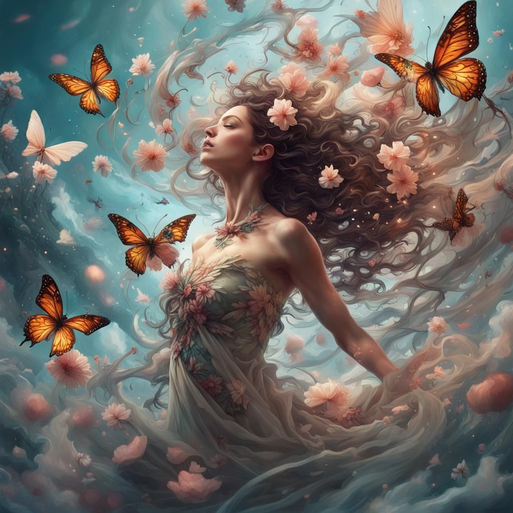 Butterfly Dreamscape AI Generated Artwork NightCafe Creator