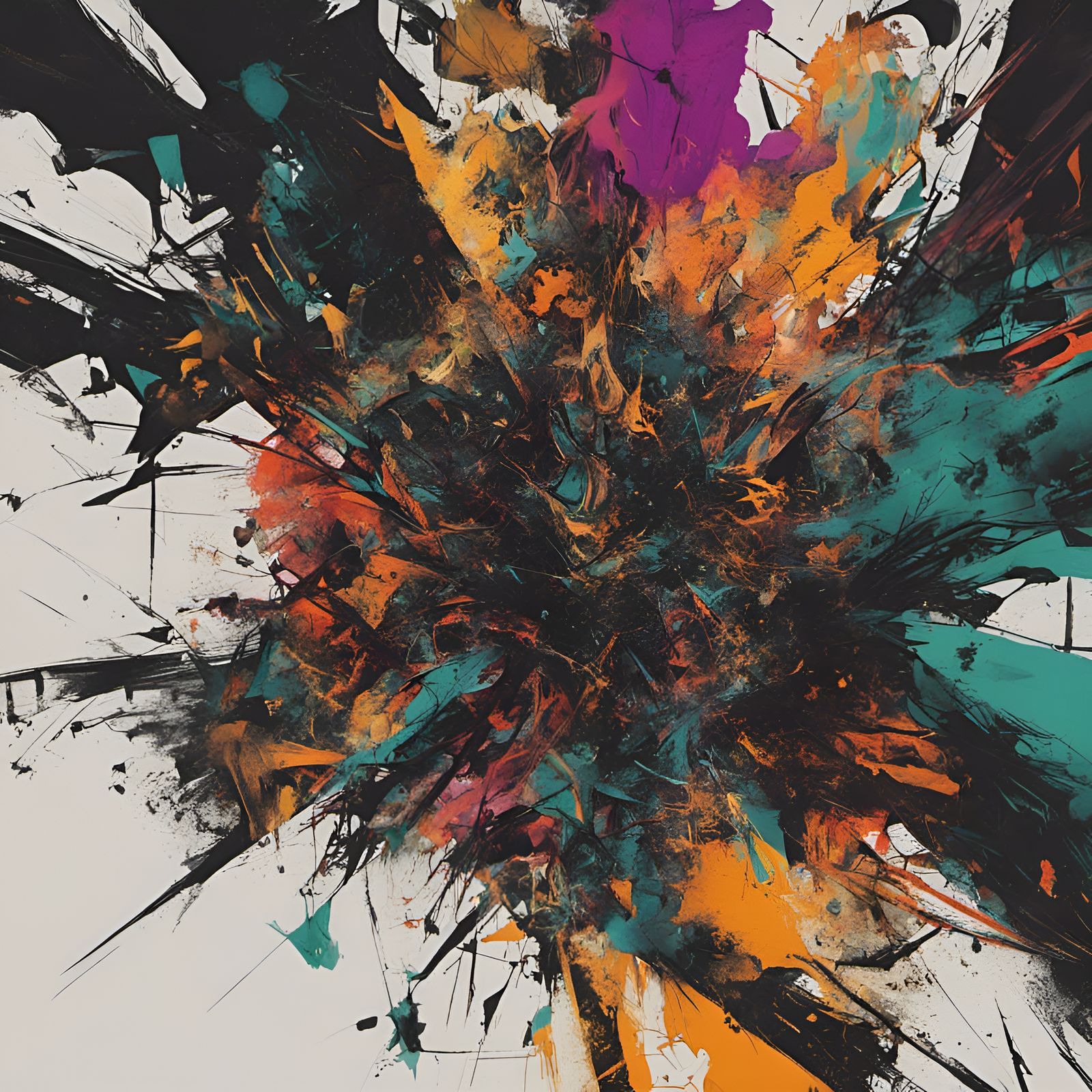 Total chaos in abstract expressionism Unreal Engine compleme...