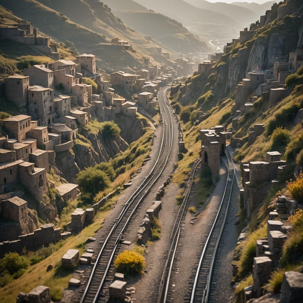 Picturesque Rural Route Captured with Bokeh Effect