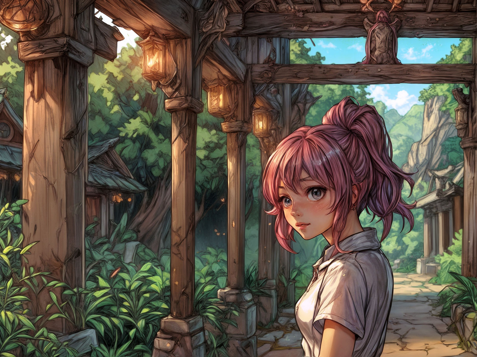 Pink Haired Ruin Explorer