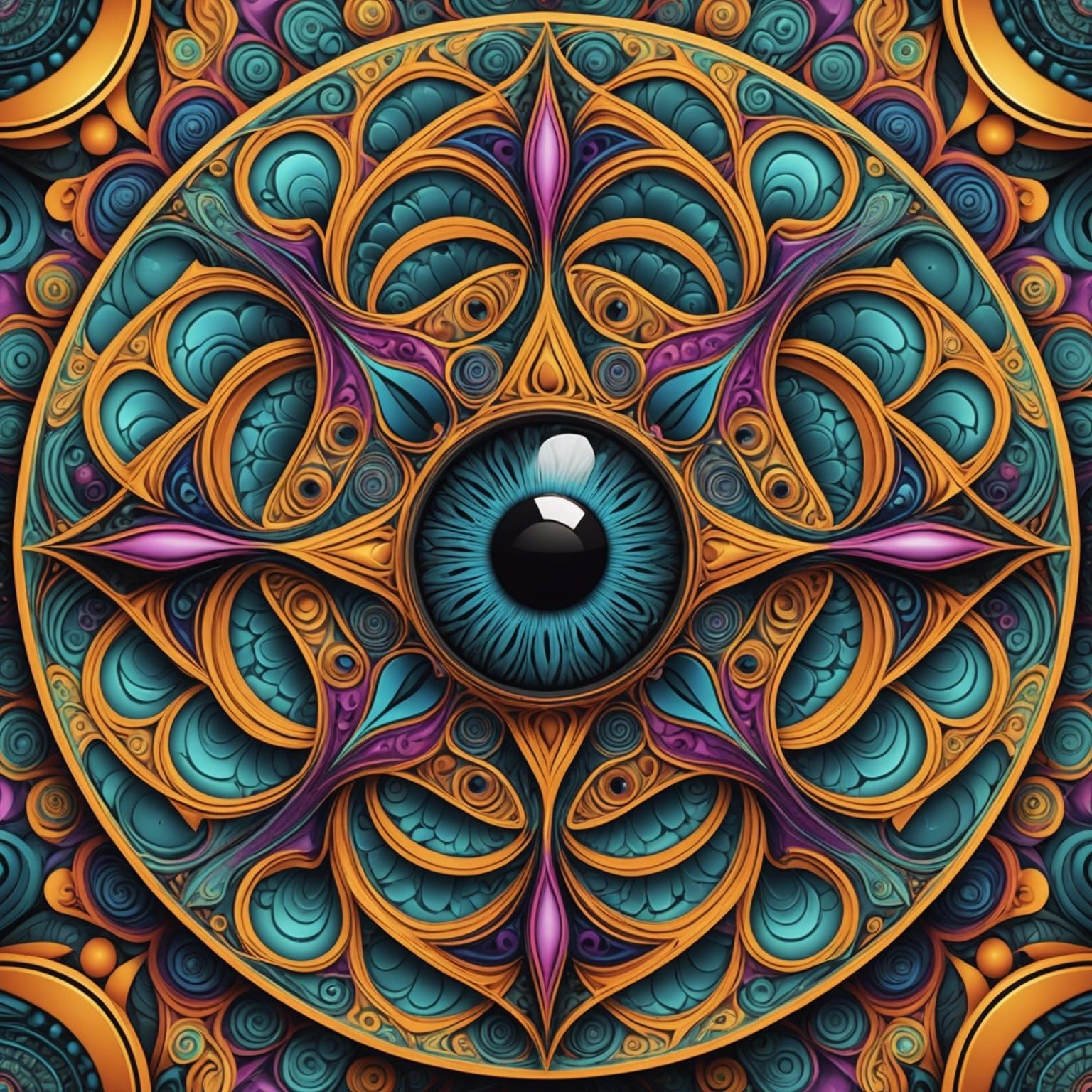 Eyeball Kaleidoscope - AI Generated Artwork - NightCafe Creator