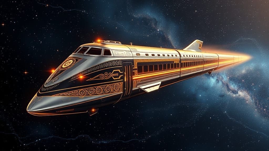 the Orient Express, in space...   by @Bill